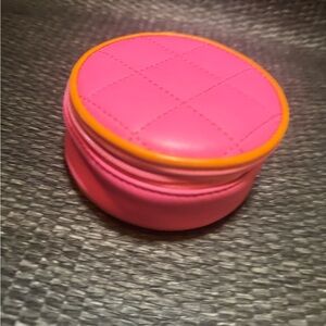 Talbots Pink and Orange Quilted Round Case